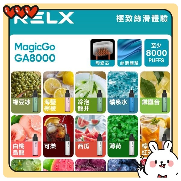 RELX拋棄式 RELX GA 8000口拋棄式 RELX一次性電子煙 SP2S電子煙 8月現貨